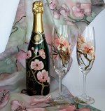 Decoupage af flasker champagne