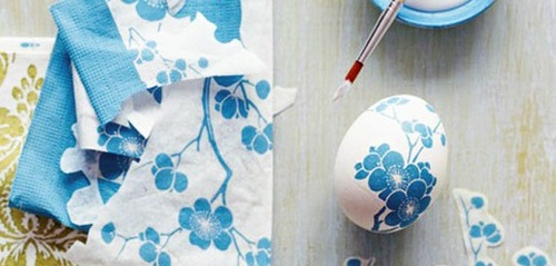 Påske decoupage af æg Påske decoupage af æg