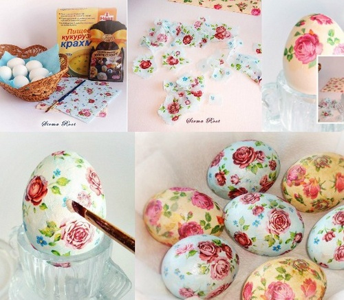 Påske decoupage af æg