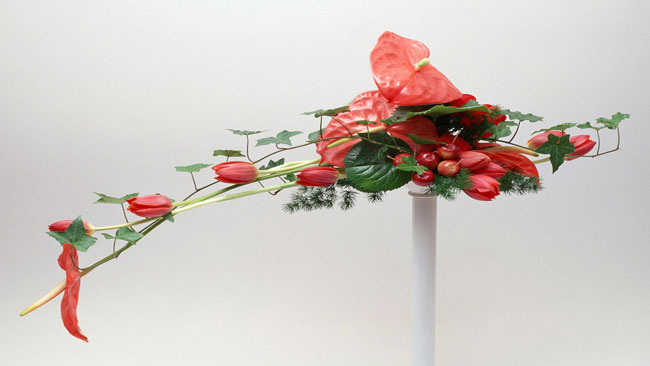 Ikebana - kunst af blomster arrangement