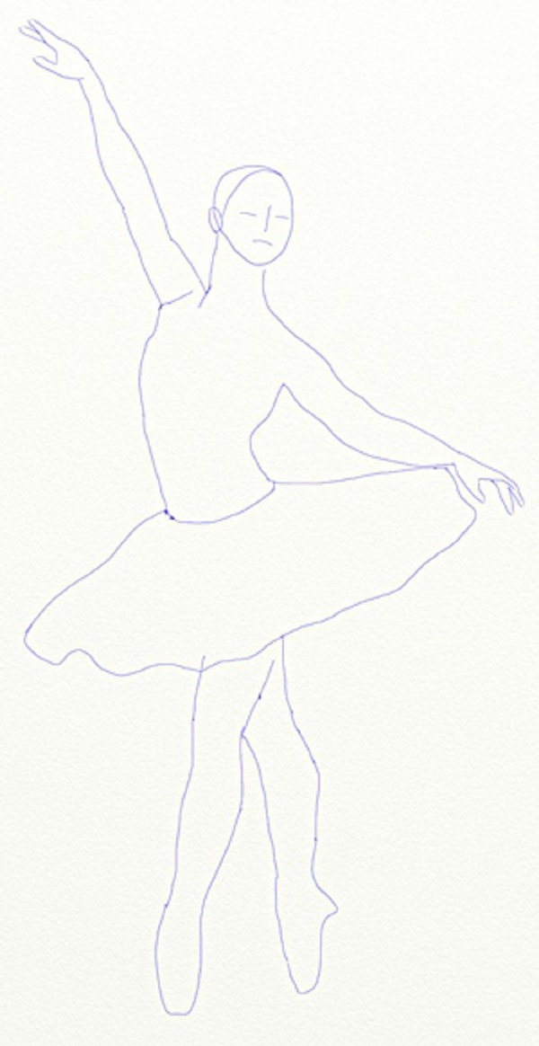 Hvordan man tegner en ballerina nemt og enkelt