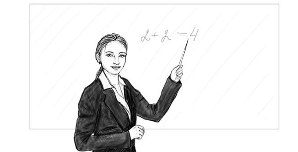 Sådan tegner du en skole i blyant og farver til et barn 7-8 år og en 5. klasse studerende - Sådan tegner du en lærer: trinvise instruktioner for begyndere