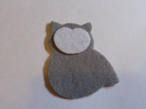 Broche ugle af filt