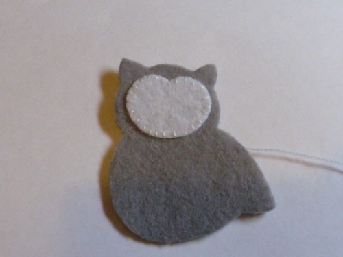 Broche ugle af filt
