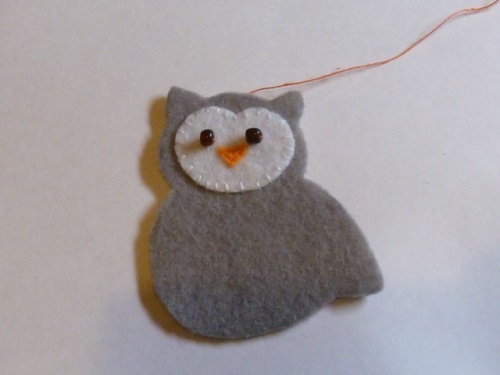 Broche ugle af filt