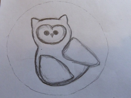 Broche ugle af filt