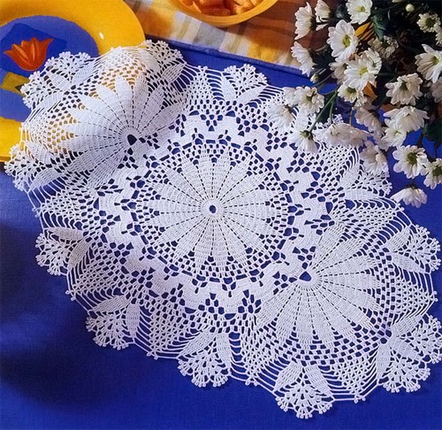 Openwork bordduk hæklet