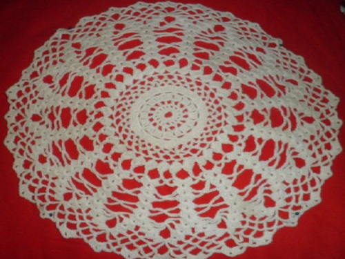 Openwork bordduk hæklet