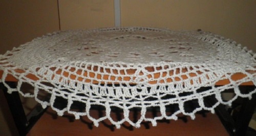 Openwork bordduk hæklet