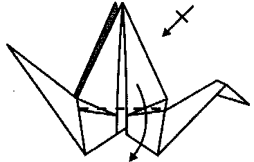 Klassisk kran origami