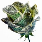 Origami af penge: Rose