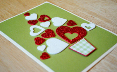 Julkort med scrapbooking stil til nytår 2015 med egne hænder