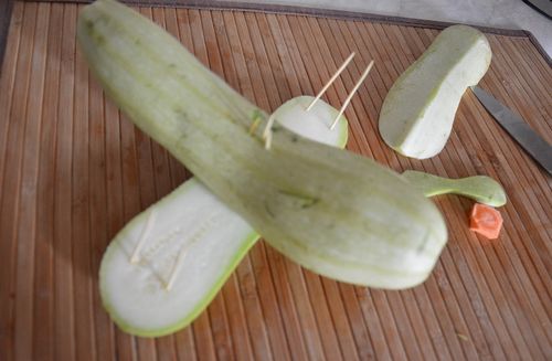 Håndværk fra grøntsager af egne hænder