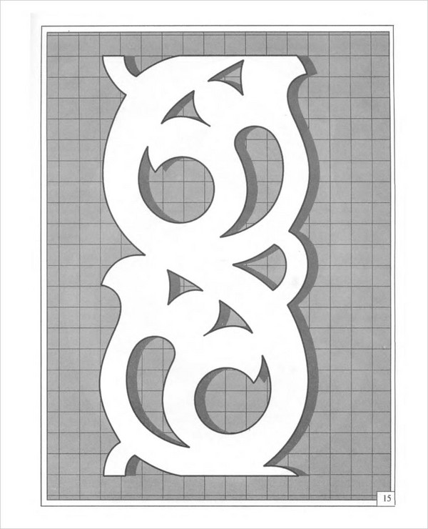 Skæretråd (openwork) og stencils