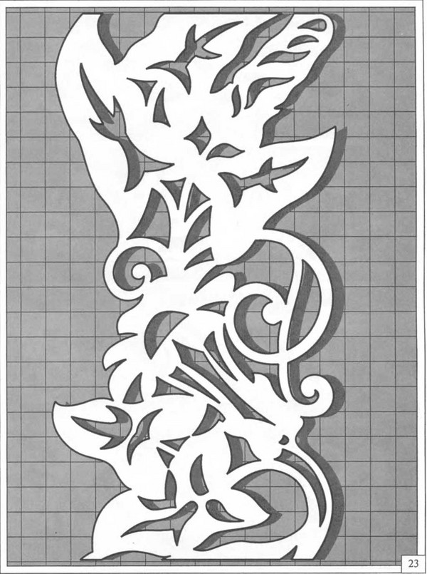 Skæretråd (openwork) og stencils