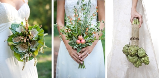 Selv en blomsterhandler: 5 efterårsbuketter med grøntsager og frugter