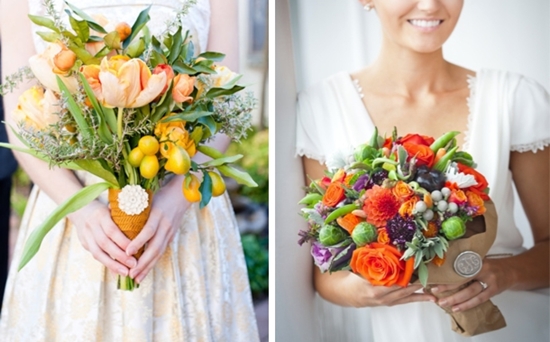 Selv en blomsterhandler: 5 efterårsbuketter med grøntsager og frugter