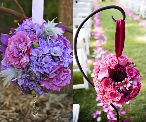 Kugle af blomster med egne hænder