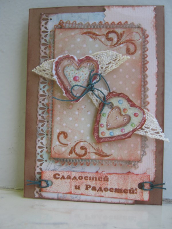 Valentins håndlavede - scrapbooking, shebbie-chic, master klasse, foto. Valentine scrapbooking med dine egne hænder, foto