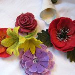 Felting blomster fra uld