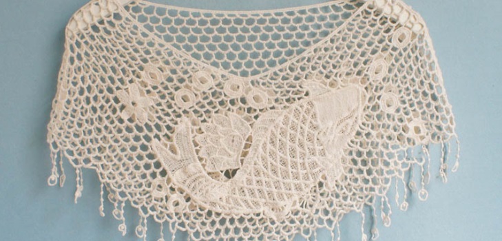 Openwork sommerbluse "Romance of Summer" med strikkepinde