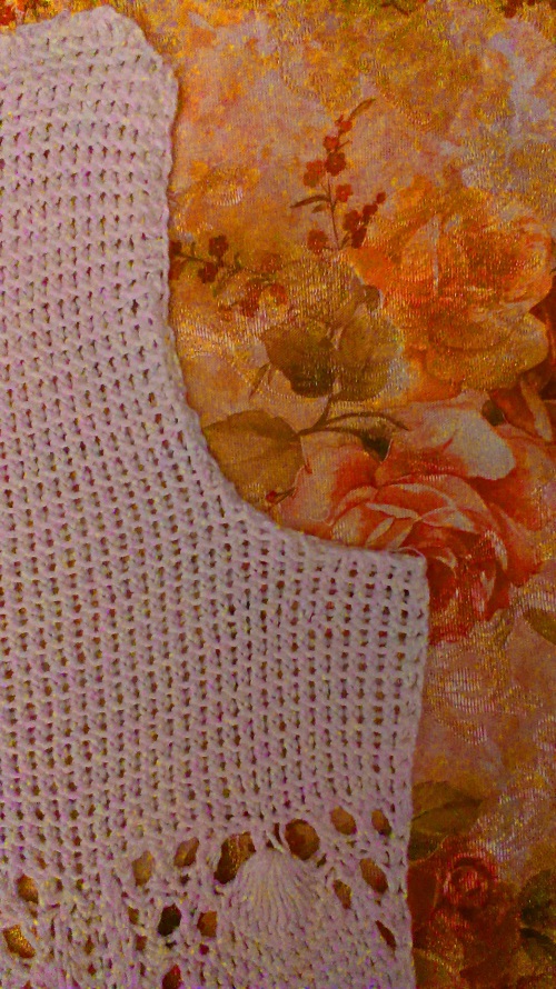 Openwork sommerbluse "Romance of Summer" med strikkepinde
