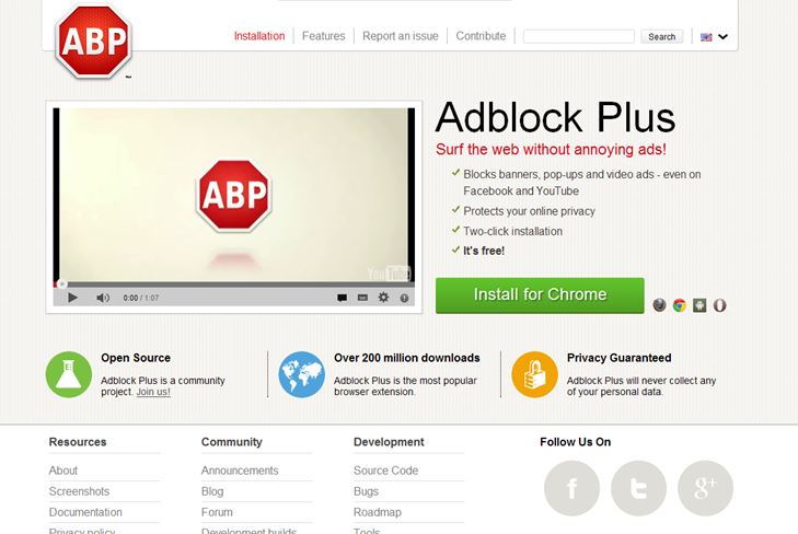 Hvor kan du downloade Adblock-applikationen