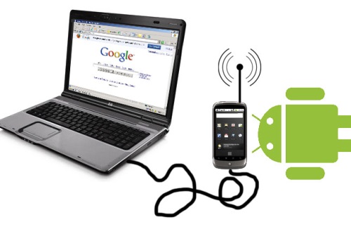 Sådan bruger du telefonen som modem