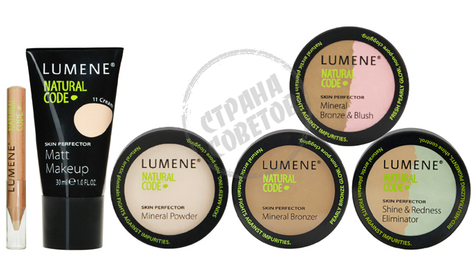 Lumene Natural Code foundation, creme pulver, kompakt pulver, rødme, bronzer, blyant