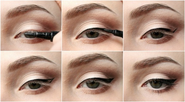 Hvordan man trækker pile foran eyeliner