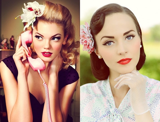 Hvordan laver man en make-up i stil med pin-up: foto