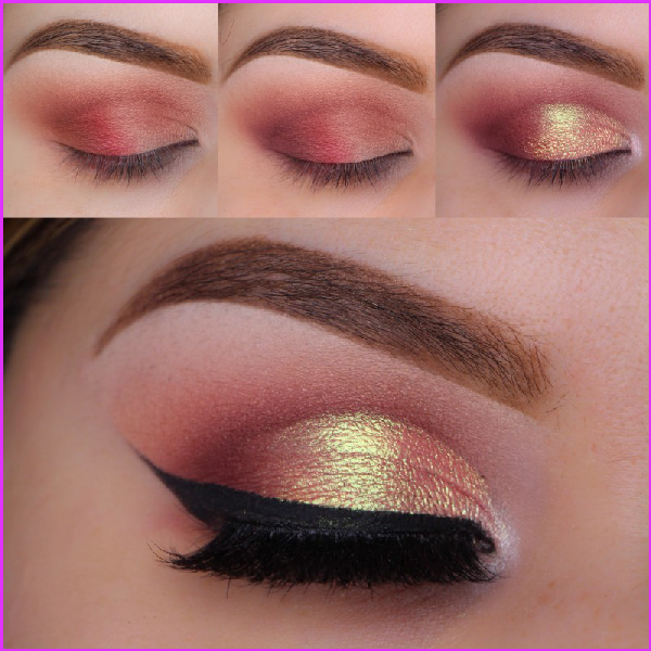 Smuk makeup til nytår 2017 Cock for blå, grønne og brune øjne - trin for trin foto og video lektioner