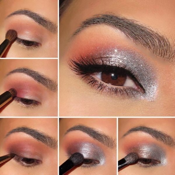 Smuk makeup til nytår 2017 Cock for blå, grønne og brune øjne - trin for trin foto og video lektioner