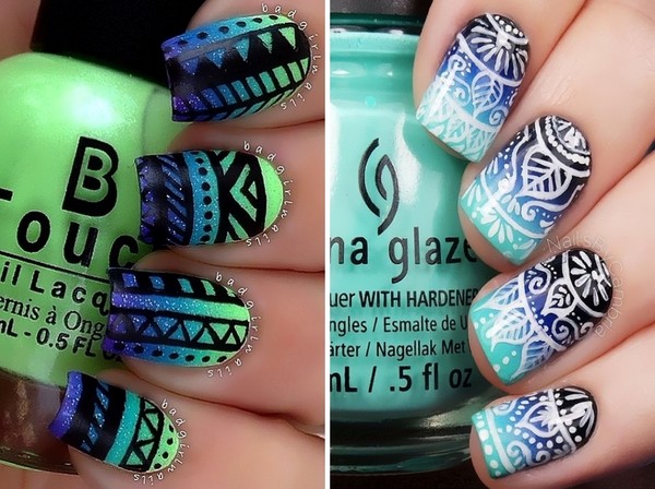 Manicure mehendi - sommer trend-2016
