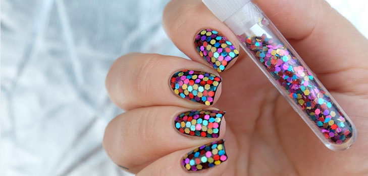 Manicure med glitter - sommer trend-2016