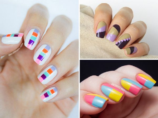 Manicure сolor blok - september trend-2016