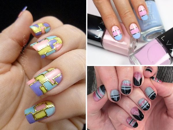 Manicure сolor blok - september trend-2016