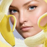 Maske fra en banan til ansigtet Maske fra en banan til ansigtet
