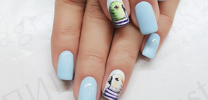 Nail art på en negle - efterår trend-2016