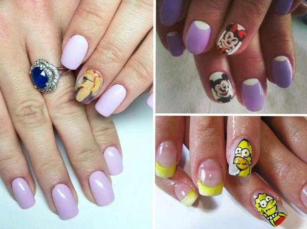 Nail art på en negle - efterår trend-2016