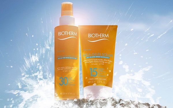 Biotherm Aqua-Gelée Solaire strandlinje til fløjlsagtig hud