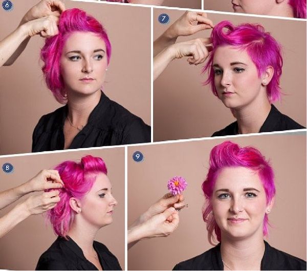 Frisør til det nye år af Firecracker af egne hænder - mode ideer til kort, medium, langt hår, foto