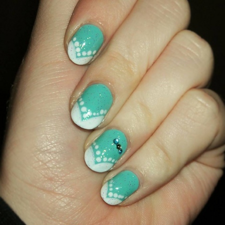 Stilfuld og frisk manicure 2015: Negle af mint farve, foto