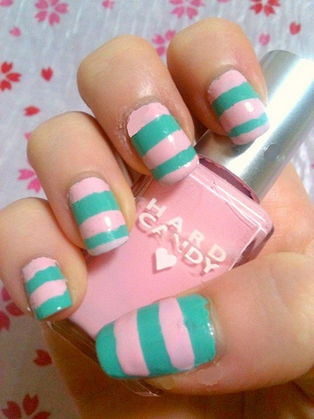 Stilfuld og frisk manicure 2015: Negle af mint farve, foto