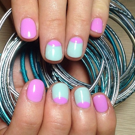 Stilfuld og frisk manicure 2015: Negle af mint farve, foto