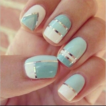 Stilfuld og frisk manicure 2015: Negle af mint farve, foto