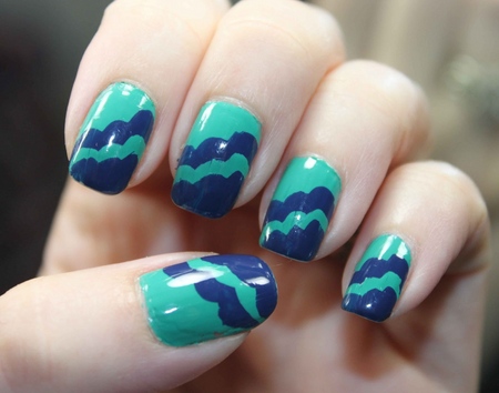 Stilfuld og frisk manicure 2015: Negle af mint farve, foto