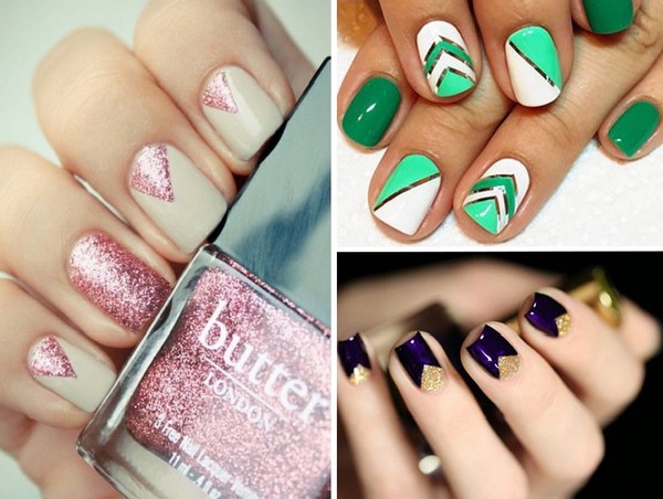 Triangulær geometri - manicure trend-2016