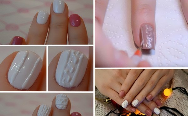 Strikket manicure - en stilfuld vinter trend