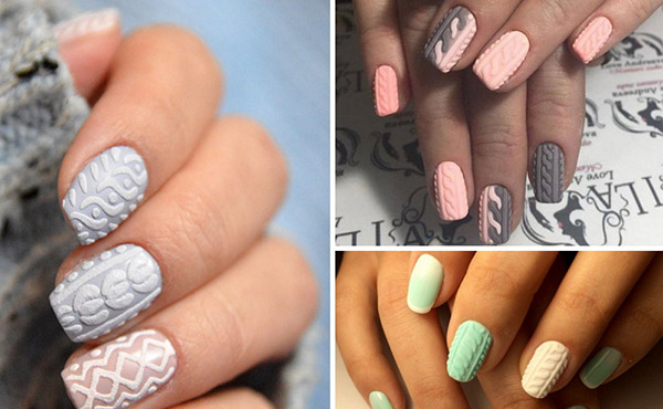 Strikket manicure - en stilfuld vinter trend